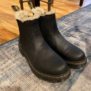 Dr. Martens Lenore Shearling Chelsea Boots